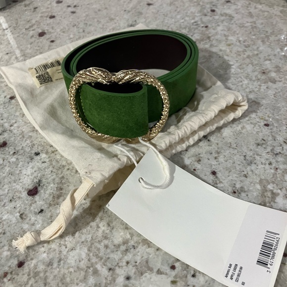 NWT Sézane Artemis Belt size 80 Apple Green - Picture 3 of 5